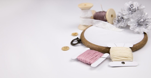 selection of embroidered products on display